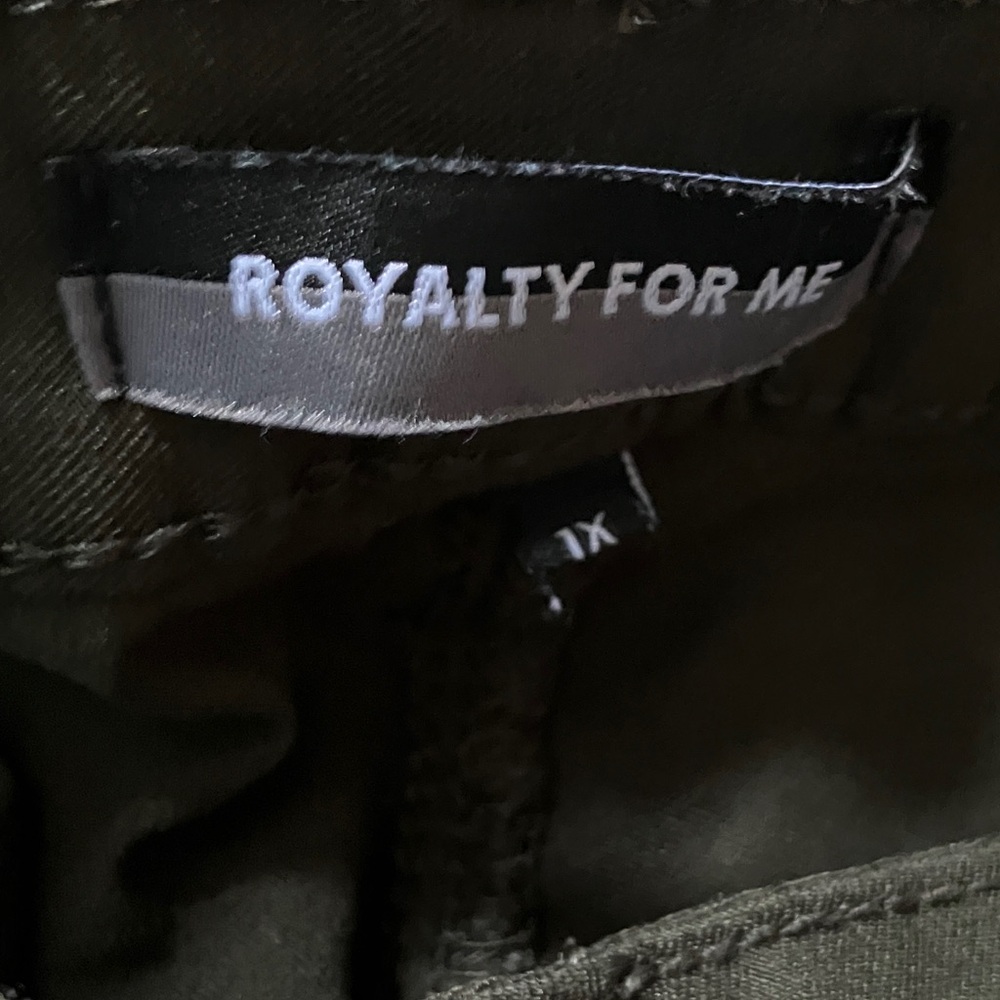 Royalty For Me Jeans Dark Olive Green 1X - Picture 3 of 4